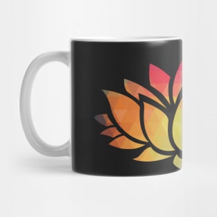 Rainbow color patterns lotus flower Mug